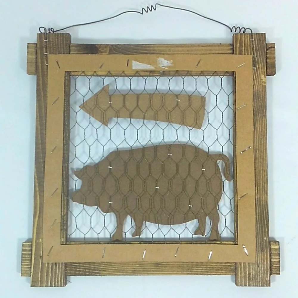 Hanging Welcome Sign Farmhouse Decor Farm Shop Pig Breakfast